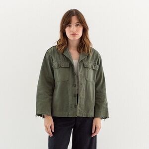 Vintage 70s Olive Green Army Shirt from Rawson Studio